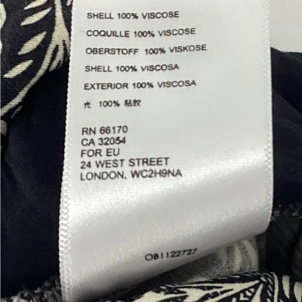 Anthropologie Zadie Black Printed button Jumpsuit Flutter sleeve Pockets - Picture 9 of 12